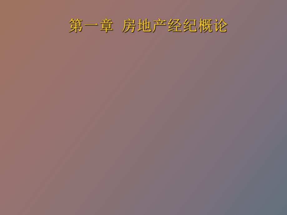 房地產(chǎn)經(jīng)紀(jì)概論_第1頁(yè)