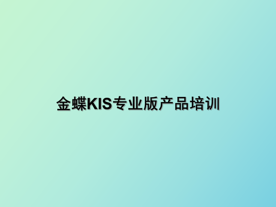 金蝶KIS专业版业务系统存货_第1页