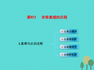 高考政治模塊4 單元14 課時(shí)3 求索真理的歷程 考點(diǎn)二 真理與認(rèn)識(shí)過程