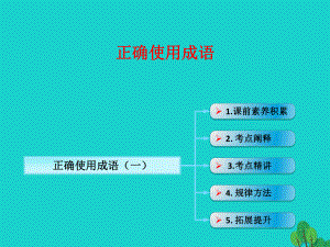 高考語文正確使用成語（一） 新人教版