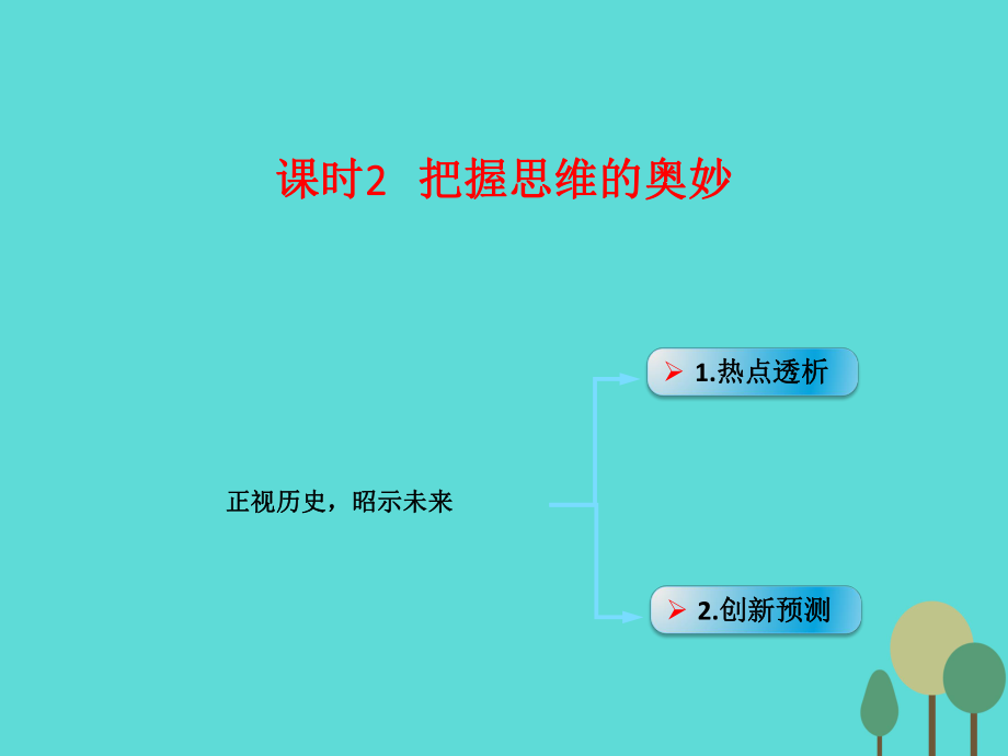 高考政治 模塊4 單元14 課時(shí)2 把握思維的奧妙正視歷史昭示未來_第1頁