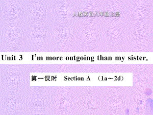 八年級英語上冊 Unit 3 I am more outgoing than my sister（第1課時）Section A習(xí)題 （新版）人教新目標(biāo)版