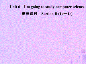 八年級英語上冊 Unit 6 I’m going to study computer science（第3課時）Section B（1a-1e）導學 （新版）人教新目標版