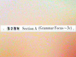 八年級英語上冊 Unit 2 How often do you exercise（第2課時）Section A（Grammar Focus-3c）習(xí)題 （新版）人教新目標版