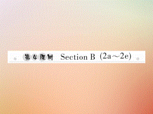 八年級英語上冊 Unit 2 How often do you exercise（第4課時）Section B（2a-2e）習(xí)題 （新版）人教新目標版