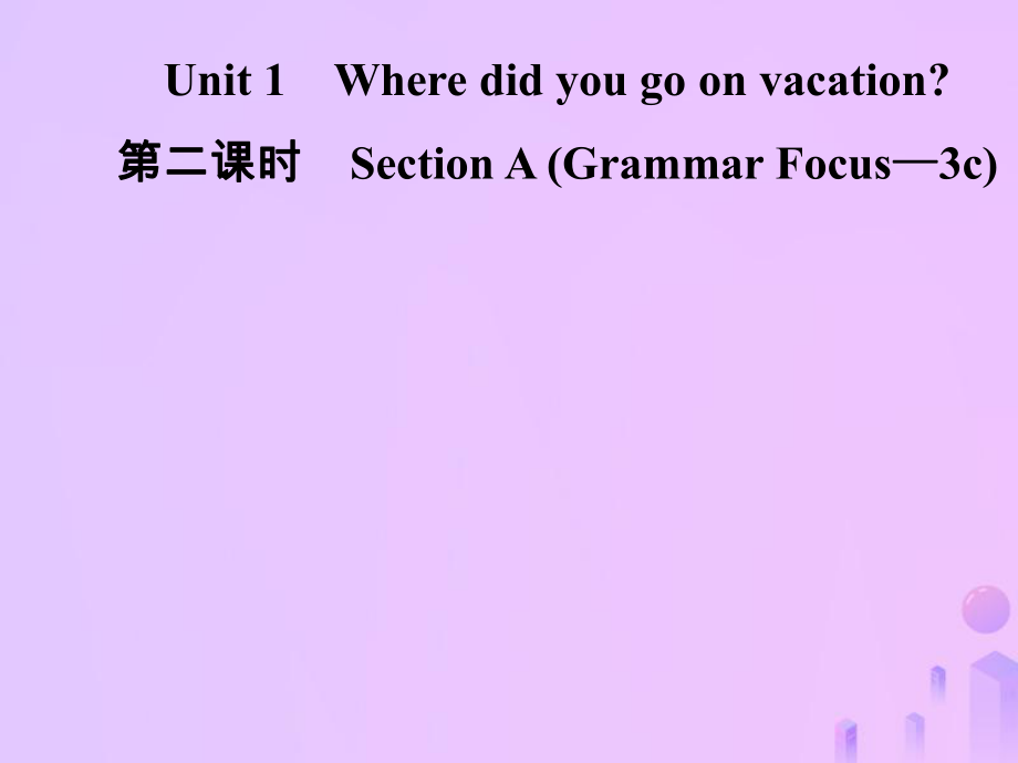 八年級英語上冊 Unit 1 Where did you go on vacation（第2課時）Section A（Grammar Focus-3c）導(dǎo)學(xué) （新版）人教新目標(biāo)版_第1頁