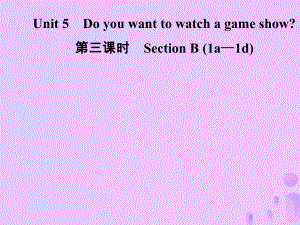 八年級英語上冊 Unit 5 Do you want to watch a game show（第3課時(shí)）Section B（1a-1d）導(dǎo)學(xué) （新版）人教新目標(biāo)版