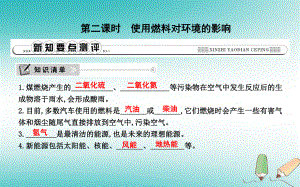 九年級(jí)化學(xué)上冊(cè) 第七單元《燃料及其利用》課題2 燃料的合理利用與開發(fā) 第2課時(shí) 使用燃料對(duì)環(huán)境的影響 （新版）新人教版