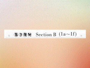 八年級英語上冊 Unit 9 Can you come to my party（第3課時）Section B（1a-1f）習題 （新版）人教新目標版