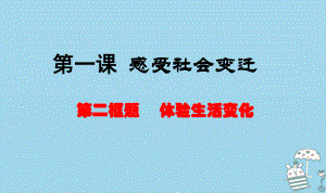 九年級道德與法治上冊 第一單元 關(guān)注社會發(fā)展 第1課 感受社會變遷 第2框 體驗生活變化 蘇教版