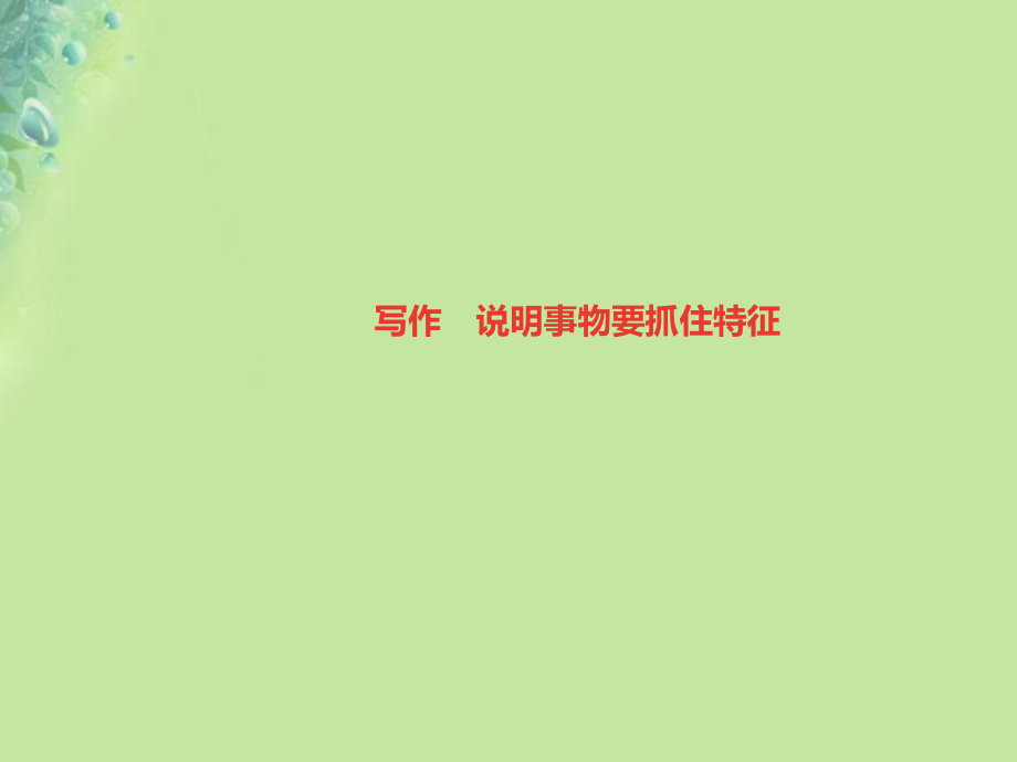 八年級語文上冊 第五單元 說明事物要抓住特征習(xí)題課件 新人教版_第1頁