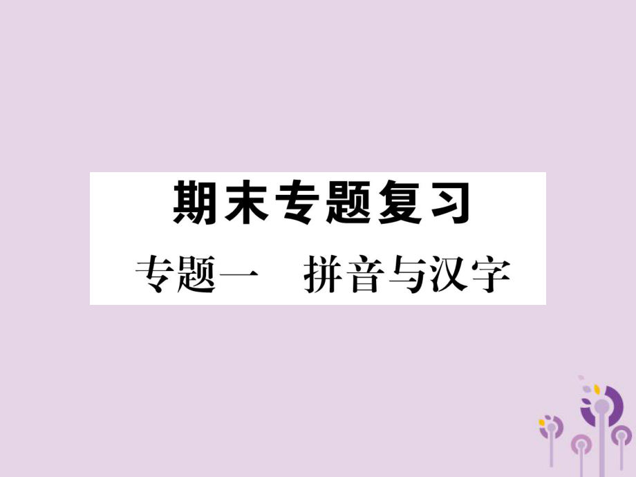 九年级语文上册 专题1 拼音与汉字 新人教版_第1页