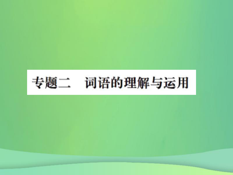 九年級語文上冊 期末專題二 詞語的理解與運用習題 新人教版_第1頁