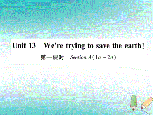 九年級英語全冊 Unit 13 We’re trying to save the earth（第1課時）Section A（1a-2d）作業(yè) （新版）人教新目標(biāo)版