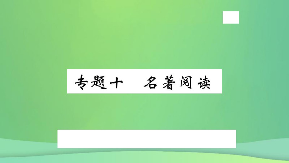 九年級語文上冊 專題十 名著閱讀習(xí)題 新人教版_第1頁