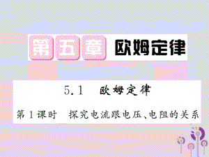 九年級物理上冊 第5章 1 歐姆定律（第1課時 探究電流與電壓 電阻的關(guān)系）習題 （新版）教科版