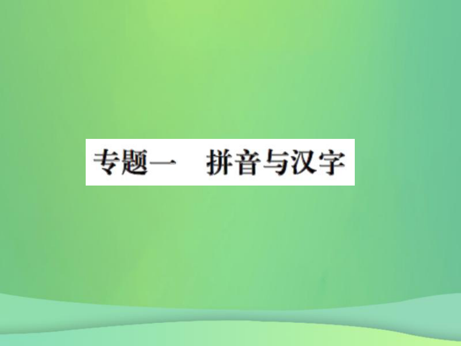九年级语文上册 期末专题一 拼音与汉字习题 新人教版_第1页