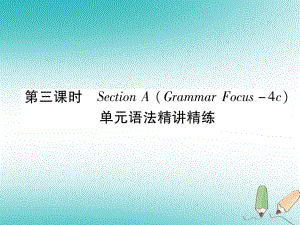 九年級英語全冊 Unit 3 Could you please tell me where the restrooms are（第3課時）Section A（Grammar Focus-4c）作業(yè) （新版）人教新目標(biāo)版