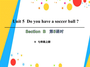 七年級英語上冊 Unit 5 Do you have a soccer ball（第5課時）Section B（3a-Self Check） （新版）人教新目標(biāo)版