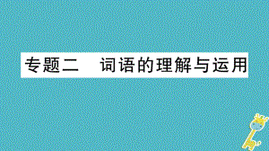 七年級(jí)語(yǔ)文上冊(cè) 期末專題二 詞語(yǔ)的理解與運(yùn)用 新人教版