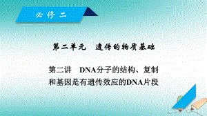 生物第二單元 遺傳的物質(zhì)基礎(chǔ) 第2講 DNA分子的結(jié)構(gòu)、復(fù)制和基因是有遺傳效應(yīng)的DNA片段 新人教版必修2