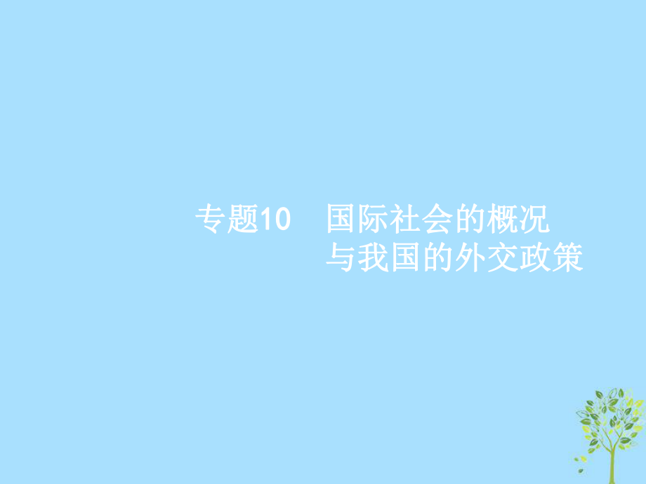 高考政治10 國際社會的概況與我國的外交政策 新人教版必修2_第1頁