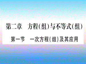 中考數(shù)學(xué) 第2章 方程（組）與不等式（組)第1節(jié) 一次方程（組）及其應(yīng)用作業(yè)