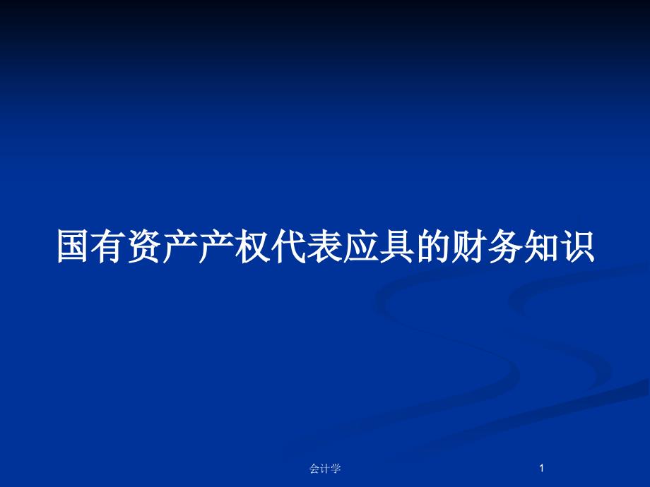 国有资产产权代表应具的财务知识_第1页