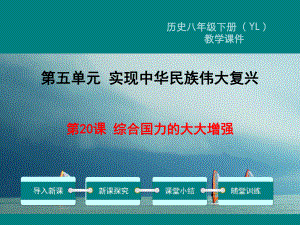 八年級歷史下冊 第五單元 實現(xiàn)中華民族偉大復興 第20課 綜合國力的大大增強教學 岳麓版