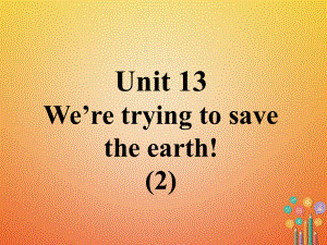 九年級(jí)英語全冊(cè) 口譯精練 Unit 13 We’re trying to save the earth(2) （新版）人教新目標(biāo)版