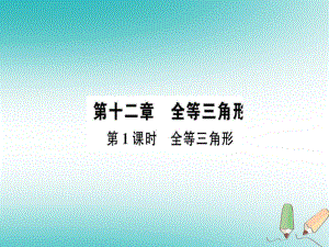 八年級數(shù)學(xué)上冊 第十二章 全等三角形 第1課時 全等三角形習(xí)題 （新版）新人教版