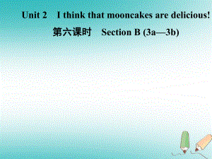 九年級(jí)英語(yǔ)全冊(cè) Unit 2 I think that mooncakes are delicious（第6課時(shí)）Section B（3a-3b） （新版）人教新目標(biāo)版