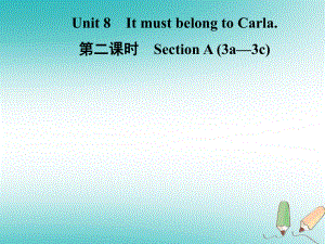 九年級英語全冊 Unit 8 It must belong to Carla（第2課時）Section A（3a-3c） （新版）人教新目標版