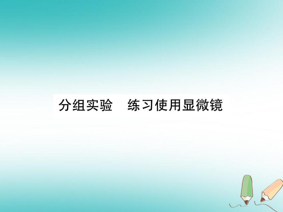 七年級(jí)科學(xué)上冊 第2章 觀察生物 分組實(shí)驗(yàn) 練習(xí)使用顯微鏡 （新版）浙教版_第1頁