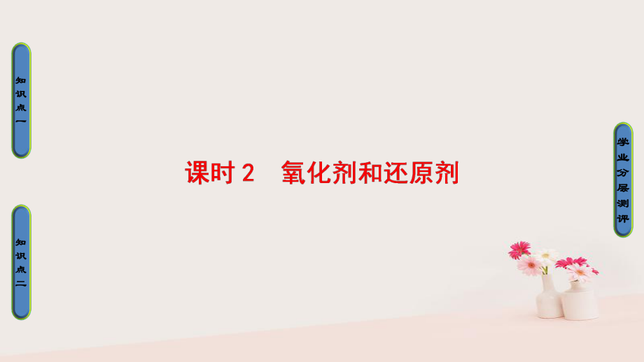 化学 第二章 化学物质及其变化 第3节 氧化还原反应 课时2 氧化剂和还原剂 新人教版必修1_第1页