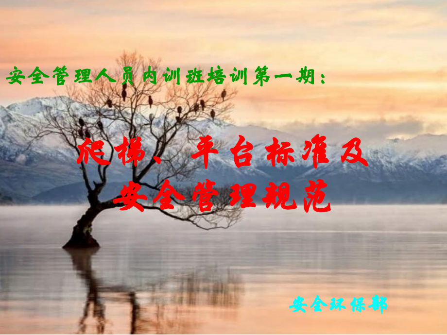 爬梯平臺(tái)標(biāo)準(zhǔn)及安全管理規(guī)范ppt 69頁(yè)[共69頁(yè)]_第1頁(yè)