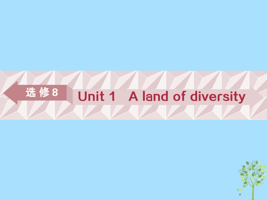 英語(yǔ)第一部分 基礎(chǔ)Unit 1 A land of diversity 新人教版選修8_第1頁(yè)