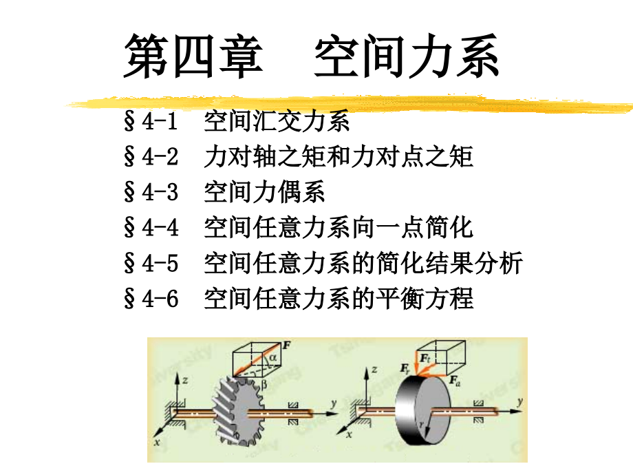 材料力學(xué)：第四章空間力系_第1頁(yè)