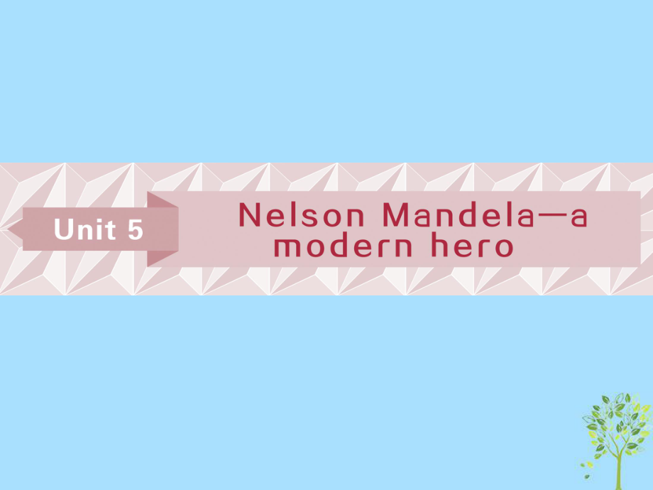 英語第一部分 基礎(chǔ)Unit 5 Nelson Mandela-a modern hero 新人教版必修1_第1頁