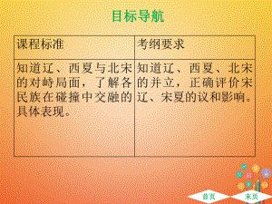 七年級(jí)歷史下冊(cè) 第二單元 遼宋夏金元時(shí)期 民族關(guān)系發(fā)展和社會(huì)變化 第7課 遼、西夏與北宋的并立 新人教版