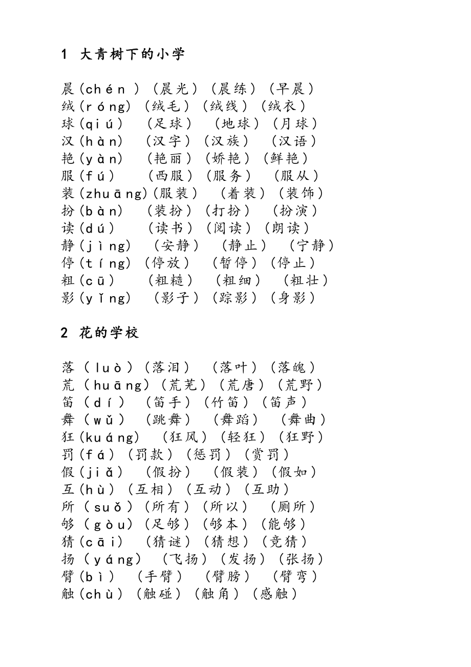 部編版語文 三年級上冊 擴(kuò)詞-_第1頁