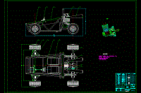 雙座方向盤式沙灘車設計與研究【2張CAD圖紙+PDF圖】