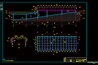 汽車坡道玻璃雨棚CAD圖紙及結(jié)構(gòu)計算書