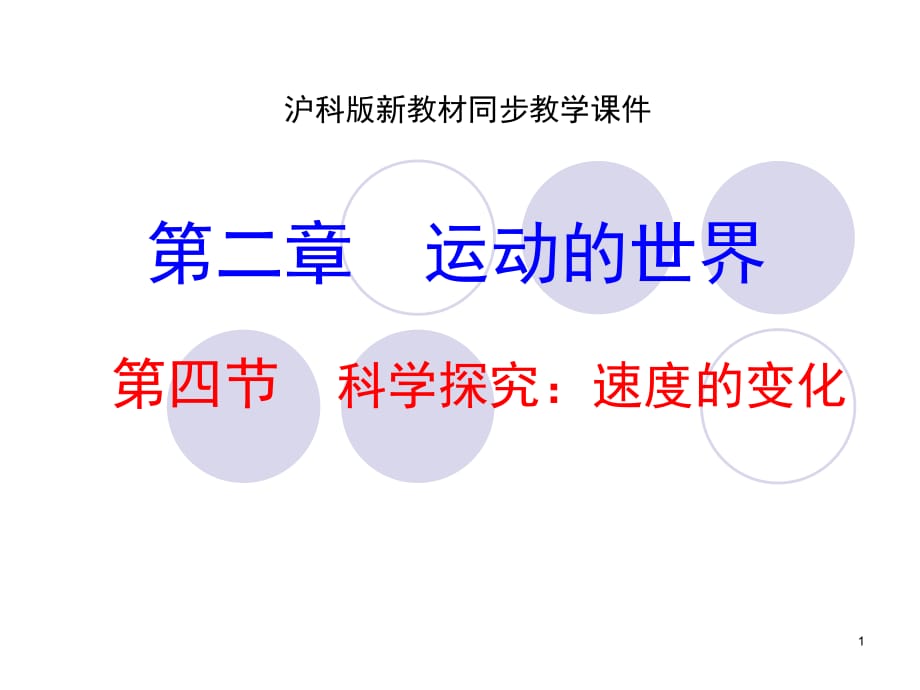 2021-2022滬科版八年級(jí)物理 第二章第四節(jié)科學(xué)探究 速度的變化_第1頁