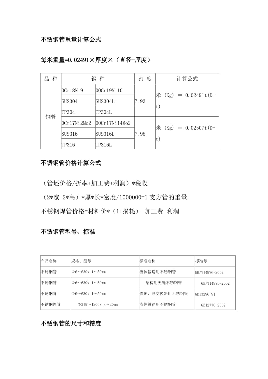 不銹鋼管重量計(jì)算公式-_第1頁(yè)