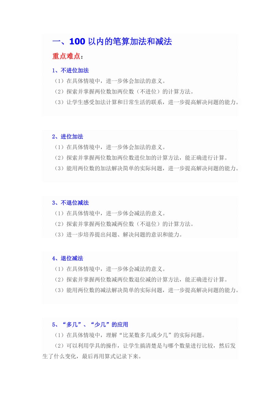 二年級上冊數(shù)學(xué) 重點(diǎn)、難點(diǎn)、知識點(diǎn)總結(jié)-_第1頁