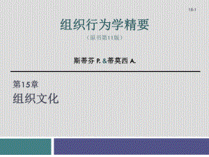 組織行為學(xué)——第15章 組織文化