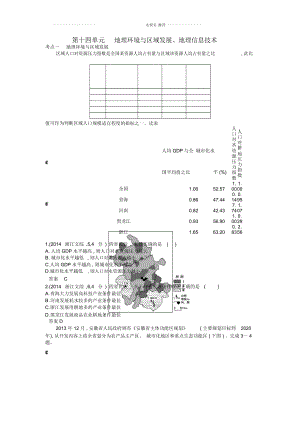 【5年高考3年模擬】(云南專用)高考地理名師精編分類練習(xí)第十四單元地理環(huán)境與區(qū)域發(fā)展