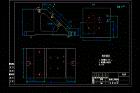 法蘭盤84003的鉆45度位置φ4斜孔夾具設(shè)計非標5張CAD圖