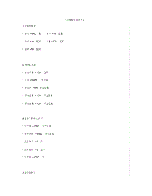 【小學數(shù)學】小學六年級數(shù)學公式大全
